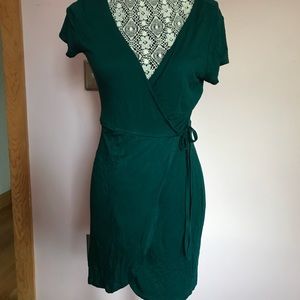 Teal wrap dress